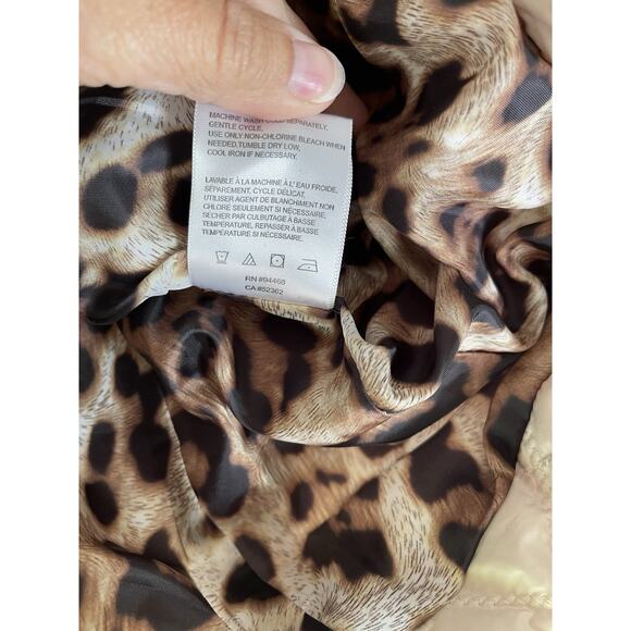 Laundry by Shelli Segal Cream Lightweight Quilted Puffer Coat Jacket Small - Picture 6 of 10